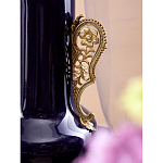 Ваза темно-синяя фарфоровая с бронзовыми ручками и ножками Eden Garden варинант исполнения - 5 | Loft Concept в Твери