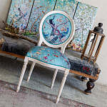 Стул из массива бука с изображением птиц и цветов Turquoise Beige Chinoiserie Garden Chair варинант исполнения - 6 | Loft Concept в Твери