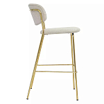 Стул барный широкой полукруглой спинкой на золотистых ножках Chair Smooth Shapes варинант исполнения - 2 | Loft Concept в Твери