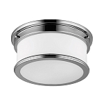 Потолочный светильник для ванных комнат цвета хром с вытянутым плафоном из молочного стекла Feiss варинант исполнения - 1 | Loft Concept в Твери