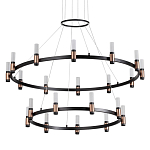 Люстра подвесная с двумя круглыми ярусами и цилиндрическими плафонами Arnaut Light варинант исполнения - 1 | Loft Concept в Твери