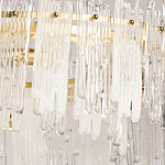 Люстра круглая с прозрачными стержнями разной длины Textured Glass Chandelier варинант исполнения - 4 | Loft Concept в Твери