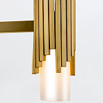 Люстра цвета латунь с 4-мя матовыми цилиндрическими плафонами Elstead Lighting варинант исполнения - 4 | Loft Concept в Твери