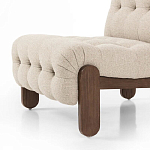 Кресло с деревянным каркасом и обивкой из ткани букле Medieval Furniture варинант исполнения - 4 | Loft Concept в Твери