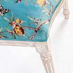 Стул из массива бука с изображением птиц и цветов Turquoise Beige Chinoiserie Garden Chair варинант исполнения - 5 | Loft Concept в Твери