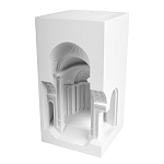 Встраиваемый в стену гипсовый светильник под покраску с арками и рельефными колоннами Antiquity Athena варинант исполнения - 2 | Loft Concept в Твери