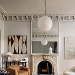 Подвесной светильник в форме шара из белого текстурного стекла Atmosphere варинант исполнения - 3 | Loft Concept в Твери