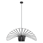 Подвесной светильник чёрного цвета с металлическим каркасом в форме веера Friture Vertigo Pendant варинант исполнения - 1 | Loft Concept в Твери