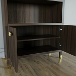 Книжный Стеллаж Elsa Dreams Walnut с задней стенкой варинант исполнения - 4 | Loft Concept в Твери