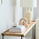 Консоль деревянной столешницей и полкой Wooden Table Top and Shelf варинант исполнения - 4 | Loft Concept в Твери