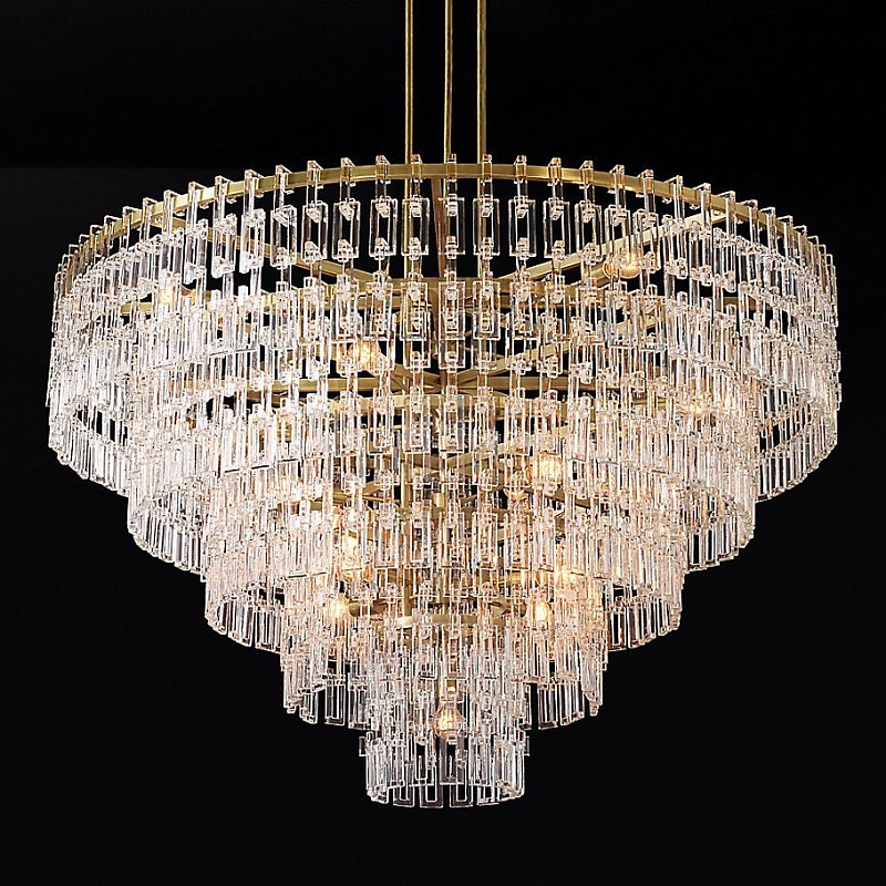 Люстра Marignan Round Chandelier 120 Прозрачное Стекло Золотой Люстра Marignan Round Chandelier 120 Прозрачное Стекло Золотой в Твери | Loft Concept
