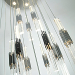Люстра с прямоугольными плафонами из хрусталя Esme Rectangular Crystal Chrome Chandelier варинант исполнения - 3 | Loft Concept в Твери