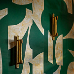 Обои ручная роспись в стиле Арт-деко Symphony Original colourway on Jade silk dupion варинант исполнения - 2 | Loft Concept в Твери