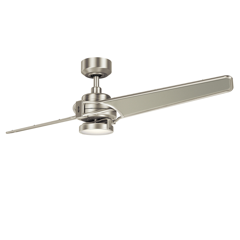 Потолочный светильник вентилятор с двумя широкими лопастями Kichler Серый в Твери | Loft Concept 