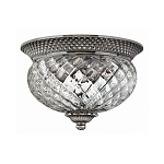 Потолочный светильник с чашеобразным плафоном из толстого волнообразного стекла и широким узорчатым основанием Hinkley варинант исполнения - 5 | Loft Concept в Твери