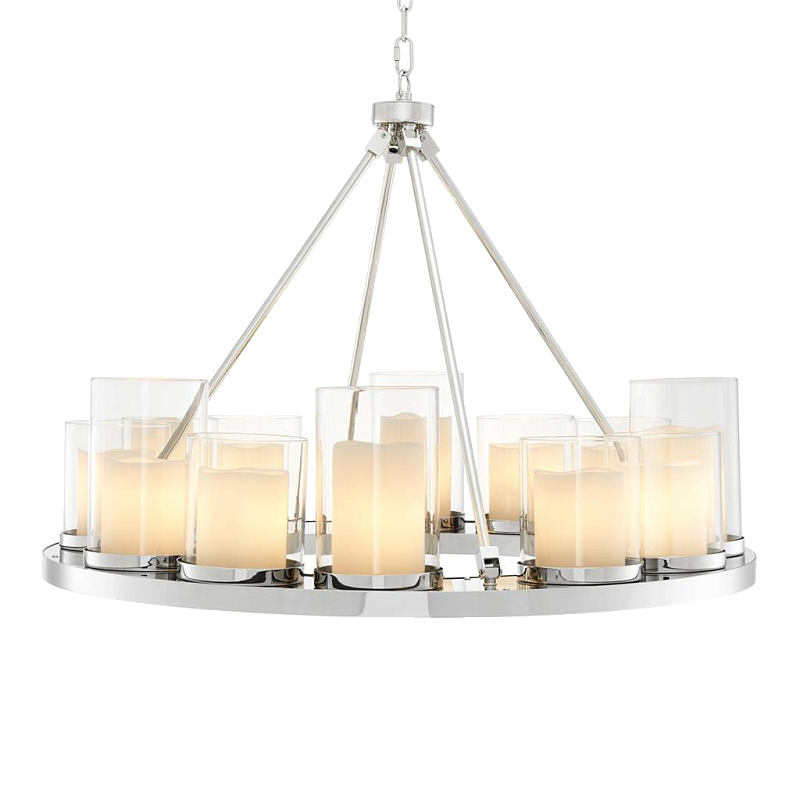 Люстра Chandelier Summit Сircle Нержавеющая сталь Прозрачный (Transparent) Белый Люстра Chandelier Summit Сircle Нержавеющая сталь Прозрачный (Transparent) Белый в Твери | Loft Concept