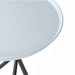 Столик приставной с круглой серой столешницей и черным основанием Round Stable Table варинант исполнения - 3 | Loft Concept в Твери