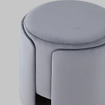 Пуф Alice Poof Grey Серый велюр варинант исполнения - 4 | Loft Concept в Твери