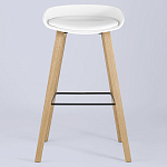 Барный стул на ножках из натурального дерева Boras White варинант исполнения - 3 | Loft Concept в Твери