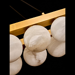 Люстра линейная прямоугольная с сферическими плафонами Phased Spheres варинант исполнения - 3 | Loft Concept в Твери