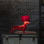 Настольная лампа COLLECTION OF DOGS с абажуром Такса варинант исполнения - 3 | Loft Concept в Твери