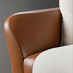 Элитарный современный диван Birmingham с кожаной спинкой варинант исполнения - 3 | Loft Concept в Твери