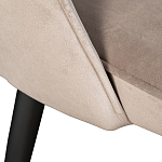 Стул велюровый серо-бежевый Schelde Gray Beige варинант исполнения - 3 | Loft Concept в Твери