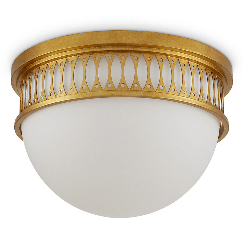 Потолочный светильник с фактурным золотым каркасом Exceptional Classic Design Золотой Молочный Потолочный светильник с фактурным золотым каркасом Exceptional Classic Design Золотой Молочный в Твери | Loft Concept