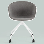 Офисное кресло из пластика с мягким сиденьем Eggshell Grey варинант исполнения - 3 | Loft Concept в Твери