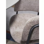 Стул полукруглый с каркасом из металла и мягким сиденьем и спинкой Soft Chenille варинант исполнения - 8 | Loft Concept в Твери