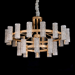 Люстра двухъярусная круглая с текстурными цилиндрическими плафонами Glimpse варинант исполнения - 7 | Loft Concept в Твери