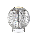 Настольная лампа с прозрачным шарообразным плафоном на цилиндрической подставке Crystal Globule варинант исполнения - 1 | Loft Concept в Твери
