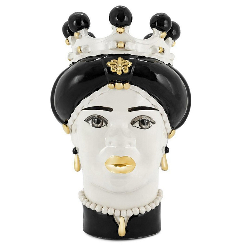 Ваза Vase Moro Lady Medium New Black Белый Черный Ваза Vase Moro Lady Medium New Black Белый Черный в Твери | Loft Concept