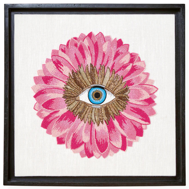 Панно Розовый цветок вышитое бисером PETALS BEADED ART Розовый Панно Розовый цветок вышитое бисером PETALS BEADED ART Розовый в Твери | Loft Concept
