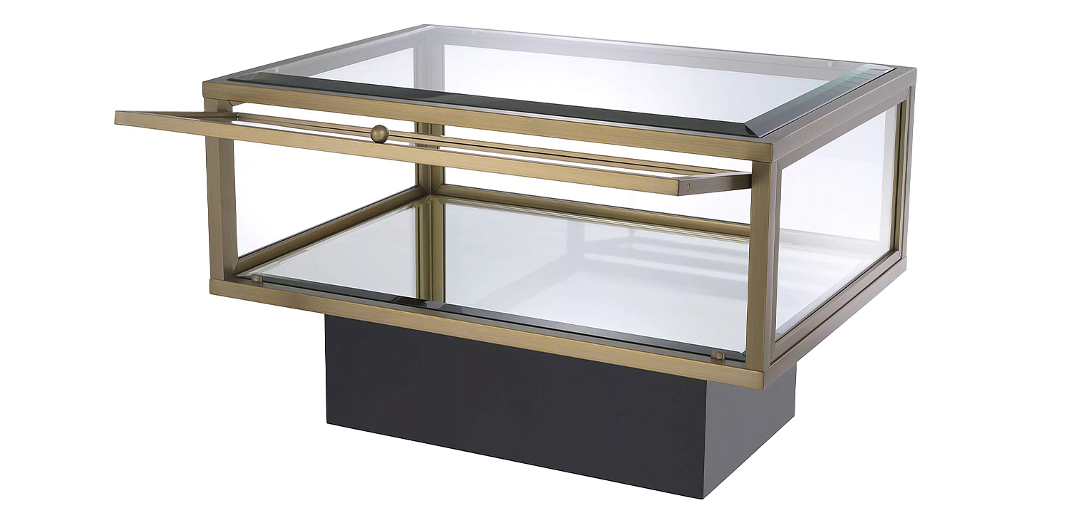 Приставной стол с витриной Eichholtz Side Table Ryan Приставной стол с витриной Eichholtz Side Table Ryan - Loft-Concept в Твери