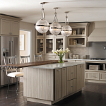 Подвесной светильник с рифленым стеклянным плафоном в форме шара Kichler варинант исполнения - 9 | Loft Concept в Твери