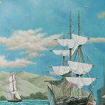 Обои ручная роспись Nantucket Crossing Brandt colourway on scenic paper варинант исполнения - 4 | Loft Concept в Твери