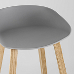 Барный стул на ножках из натурального дерева Boras Grey варинант исполнения - 7 | Loft Concept в Твери