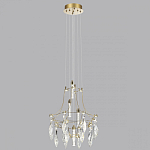 Люстра подвесная из металла с хрустальными подвесками прозрачного цвета Quasar 41 варинант исполнения - 6 | Loft Concept в Твери