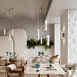 Подвесной светильник с цилиндрическим белым бетонным плафоном Terrazzo Light варинант исполнения - 3 | Loft Concept в Твери