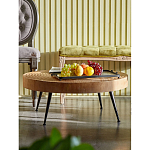 Журнальный столик с круглой фактурной столешницей из натурального дерева Vortex варинант исполнения - 4 | Loft Concept в Твери