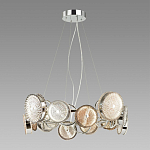 Люстра с плафонами из дымчатого стекла Glass Peonies варинант исполнения - 3 | Loft Concept в Твери