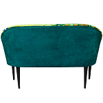 Диван двухместный из натурального бука зеленый с цветочным принтом Impressionism in Art варинант исполнения - 2 | Loft Concept в Твери