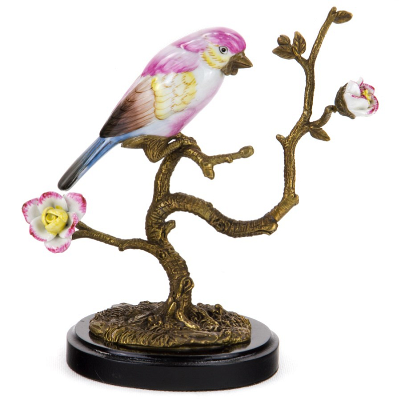 Статуэтка Pink Bird Белый Бронза Розовый (Rose) Статуэтка Pink Bird Белый Бронза Розовый (Rose) в Твери | Loft Concept