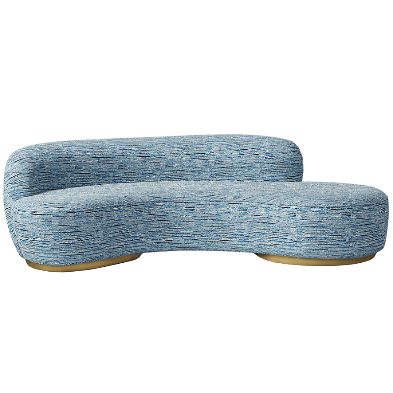 Диван Gold River Голубой Белый Латунь в Твери | Loft Concept 