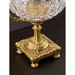 Чаша из рельефного стекла прозрачного цвета на бронзовой подставке Eden Garden варинант исполнения - 6 | Loft Concept в Твери