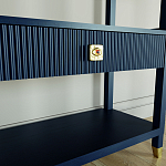 Стеллаж Elsa Dreams Blue со стеклянными полками и ящиком варинант исполнения - 2 | Loft Concept в Твери