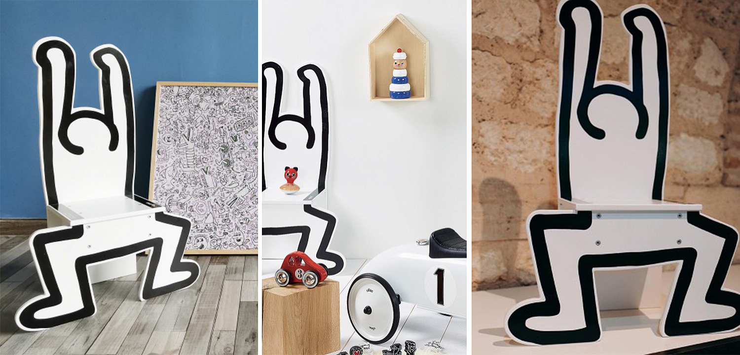 Детский стул Chaise Keith Haring Dancer Vilac Белый Детский стул Chaise Keith Haring Dancer Vilac Белый - Loft-Concept в Твери