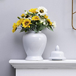 Ваза белая с крышкой однотонная Chinoiserie Ceramics варинант исполнения - 6 | Loft Concept в Твери