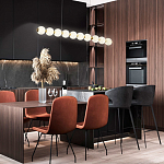 Подвесной линейный светодиодный светильник Crystal Globule Linear Hanging Lamp варинант исполнения - 3 | Loft Concept в Твери